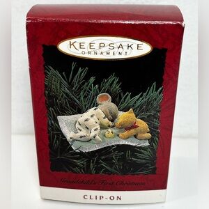 Hallmark Keepsake Ornament Grandchild First Christmas‎ 1994 Clip-On Newborn